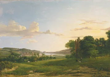 Utsikt över Cessford och byn Caverton, Roxboroughshire i fjärran, 1813